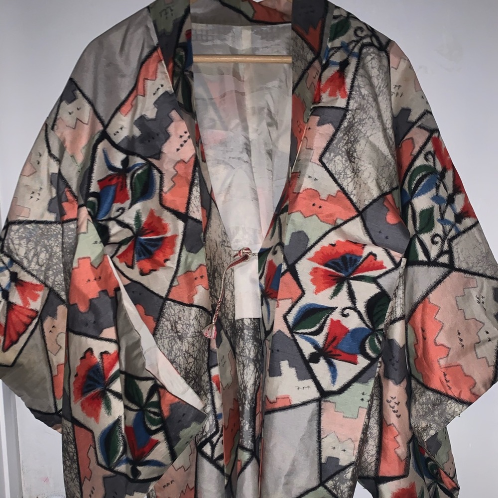 Vintage graphic print kimono